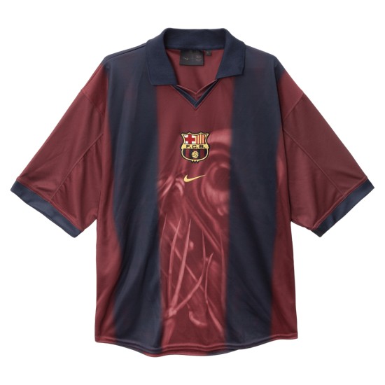 Maglia Donna FC Barcelona X TRAVIS SCOTT Retro 2000/01 Home Scheletro Maglia Donna FC Barcelona X TRAVIS SCOTT Retro 2000/01 Home Scheletro