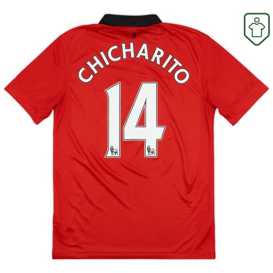 Maglia retrò casa uomo Manchester United 2013/14 Chicharito #14 Maglia retrò casa uomo Manchester United 2013/14 Chicharito #14