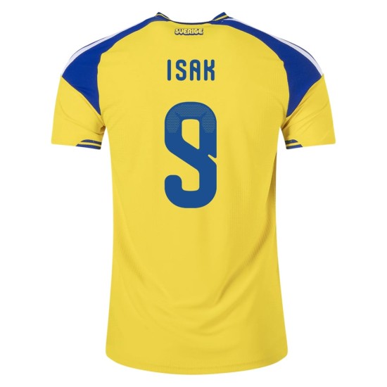 Maglia Autentica Home Svezia 2026 Donna ISAK #9 Maglia Autentica Home Svezia 2026 Donna ISAK #9