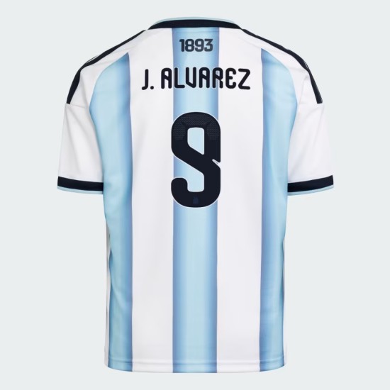 Maglia Ufficiale Casa Argentina 2026 Bambino J. ALVAREZ #9 Maglia Ufficiale Casa Argentina 2026 Bambino J. ALVAREZ #9