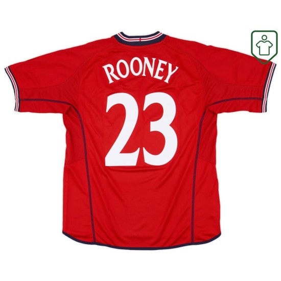 Maglia retrò Inghilterra 2002/04 trasferta da uomo Rooney #23 Maglia retrò Inghilterra 2002/04 trasferta da uomo Rooney #23
