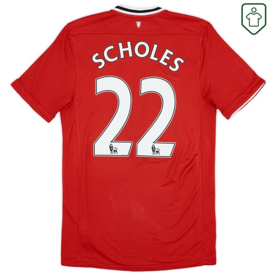 Maglia retrò casa uomo Manchester United 2011/12 Scholes #22 Maglia retrò casa uomo Manchester United 2011/12 Scholes #22