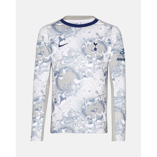 Maglia riscaldamento casa maniche lunghe Tottenham Hotspur 2025/26 Uomo Maglia riscaldamento casa maniche lunghe Tottenham Hotspur 2025/26 Uomo