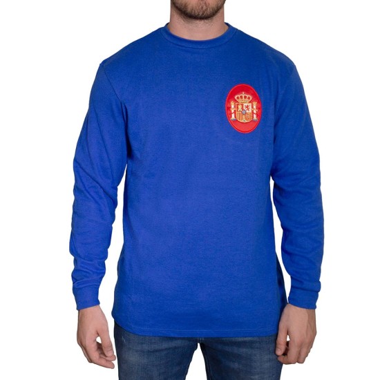 Maglia retrò Spagna 1964 EUROCUP manica lunga uomo Maglia retrò Spagna 1964 EUROCUP manica lunga uomo
