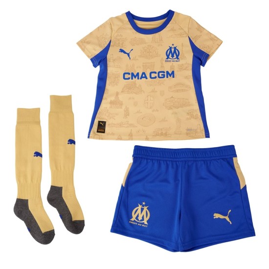 Kit Quarto Bambino Olympique Marsiglia 2025/26 Kit Quarto Bambino Olympique Marsiglia 2025/26