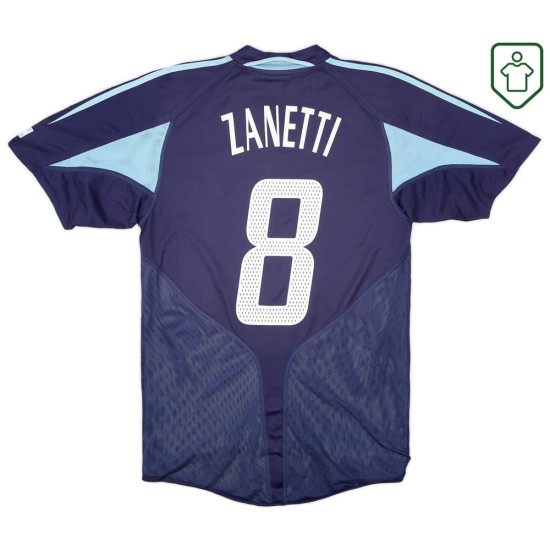 Maglia retrò Argentina 2004/05 trasferta da uomo Zanetti #8 Maglia retrò Argentina 2004/05 trasferta da uomo Zanetti #8