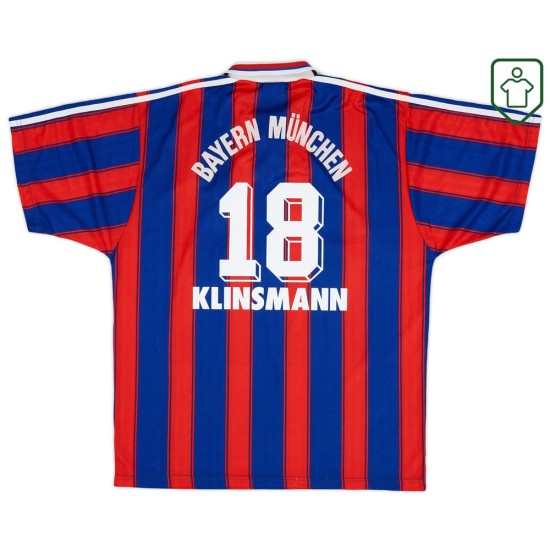 Maglia retrò Bayern Monaco 1995/97 Casa Uomo Klinsmann #18 Maglia retrò Bayern Monaco 1995/97 Casa Uomo Klinsmann #18