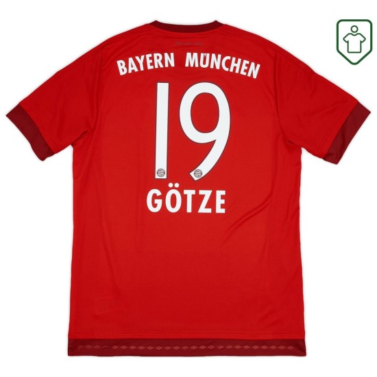 Maglia retrò Bayern Monaco 2015/16 Casa Uomo Götze #19 Maglia retrò Bayern Monaco 2015/16 Casa Uomo Götze #19
