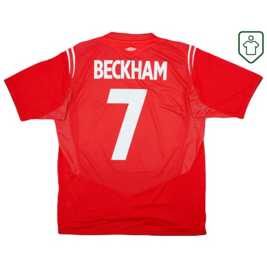 Maglia retrò Inghilterra 2004/06 trasferta da uomo Beckham #7 Maglia retrò Inghilterra 2004/06 trasferta da uomo Beckham #7