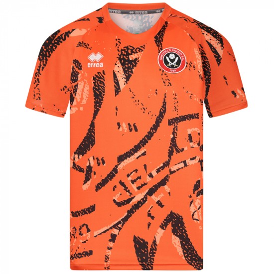 Maglia Riscaldamento Terza Bambino Sheffield United 2025/26 - Arancione Maglia Riscaldamento Terza Bambino Sheffield United 2025/26 - Arancione
