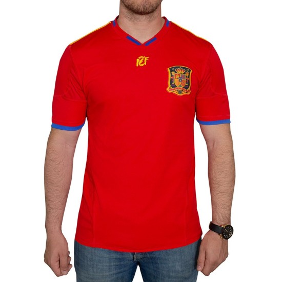 Maglia commemorativa retrò Spagna 2010 Mondiale - rossa donna Maglia commemorativa retrò Spagna 2010 Mondiale - rossa donna