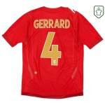 Maglia retrò Inghilterra 2006/08 trasferta da uomo Gerrard #4 Maglia retrò Inghilterra 2006/08 trasferta da uomo Gerrard #4