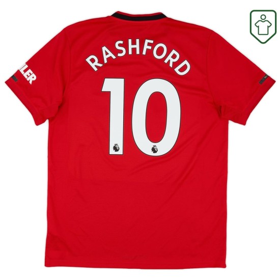 Maglia retrò casa uomo Manchester United 2019/20 Rashford #10 Maglia retrò casa uomo Manchester United 2019/20 Rashford #10