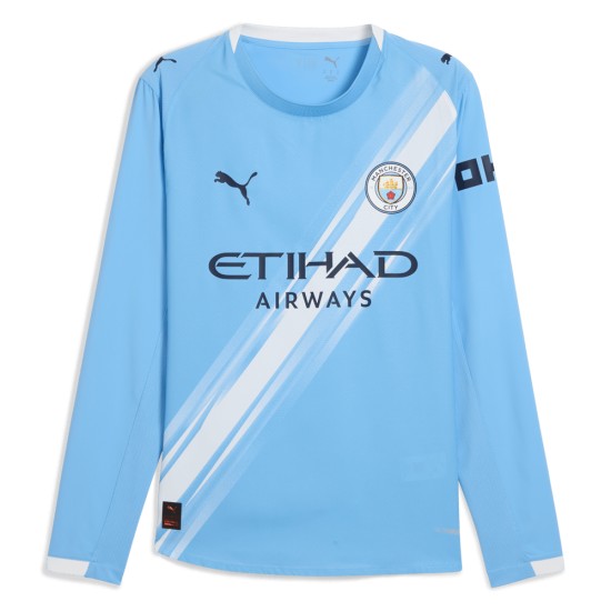 Maglia Home Manica Lunga Manchester City 2025/26 Bambino Maglia Home Manica Lunga Manchester City 2025/26 Bambino