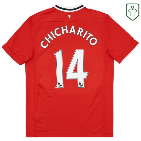 Maglia retrò casa uomo Manchester United 2011/12 Chicharito #14 Maglia retrò casa uomo Manchester United 2011/12 Chicharito #14