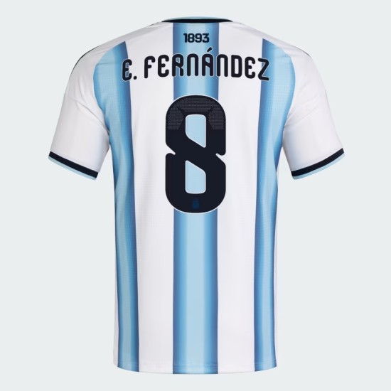 Maglia Ufficiale Casa Argentina 2026 Uomo E. FERNÁNDEZ #8 Maglia Ufficiale Casa Argentina 2026 Uomo E. FERNÁNDEZ #8