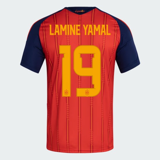 Maglia Ufficiale Casa Spagna 2026 Uomo LAMINE YAMAL #19 Maglia Ufficiale Casa Spagna 2026 Uomo LAMINE YAMAL #19