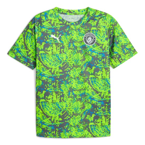 Bambino Manchester City 2025/26 Terza Maglia Pre Gara - Verde Bambino Manchester City 2025/26 Terza Maglia Pre Gara - Verde