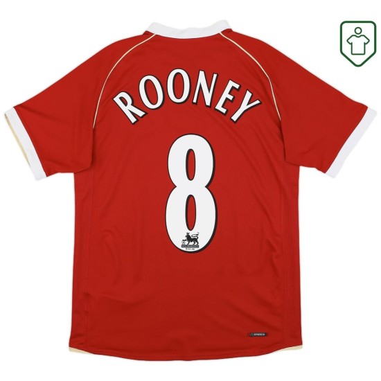 Maglia retrò casa uomo Manchester United 2006/07 Rooney #8 Maglia retrò casa uomo Manchester United 2006/07 Rooney #8