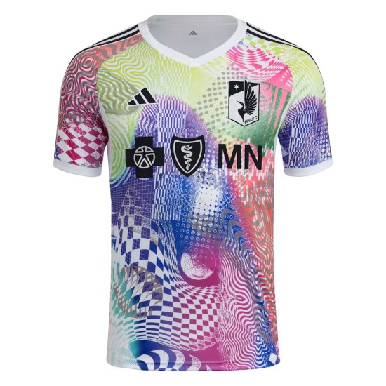 Maglia Terza Pre Partita Bianca Bambino Minnesota United FC 2025 Maglia Terza Pre Partita Bianca Bambino Minnesota United FC 2025
