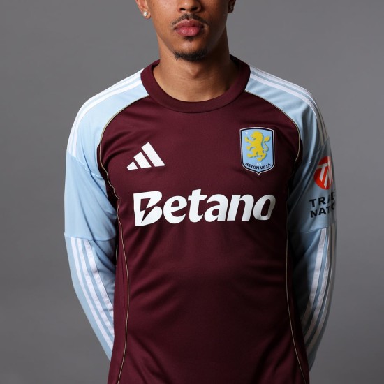 Maglia Manica Lunga Casa Aston Villa 2025/26 Bambino Maglia Manica Lunga Casa Aston Villa 2025/26 Bambino