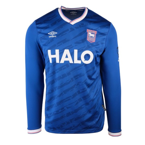 Bambino Ipswich Town 2025/26 Maglia Casa Manica Lunga Bambino Ipswich Town 2025/26 Maglia Casa Manica Lunga