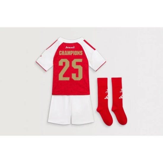 Kit Bambino Arsenal 2025/26 Home Campioni UWCL Kit Bambino Arsenal 2025/26 Home Campioni UWCL