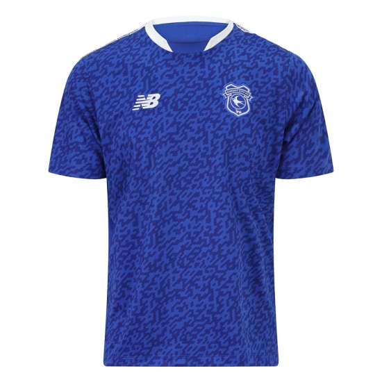 Maglia riscaldamento casa Cardiff City 2025/26 bambino Maglia riscaldamento casa Cardiff City 2025/26 bambino