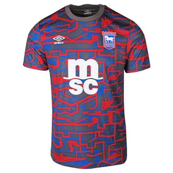 Maglia riscaldamento trasferta Ipswich Town 2025/26 uomo Maglia riscaldamento trasferta Ipswich Town 2025/26 uomo