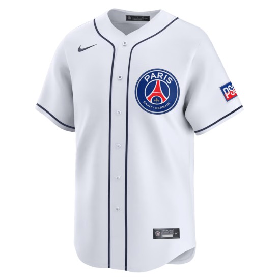 Maglia Uomo PSG x MLB 2025/26 Edizione Limitata - Bianco