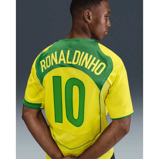 Maglia Uomo Brasile 2004 T90 Remake - Ronaldinho n°10 Maglia Uomo Brasile 2004 T90 Remake - Ronaldinho n°10