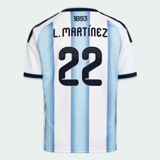 Maglia Ufficiale Casa Argentina 2026 Uomo L. MARTÍNEZ #22 Maglia Ufficiale Casa Argentina 2026 Uomo L. MARTÍNEZ #22