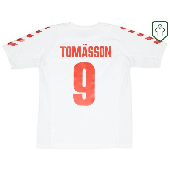 Maglia retrò Danimarca 2003/04 trasferta da uomo Tomasson #9 Maglia retrò Danimarca 2003/04 trasferta da uomo Tomasson #9