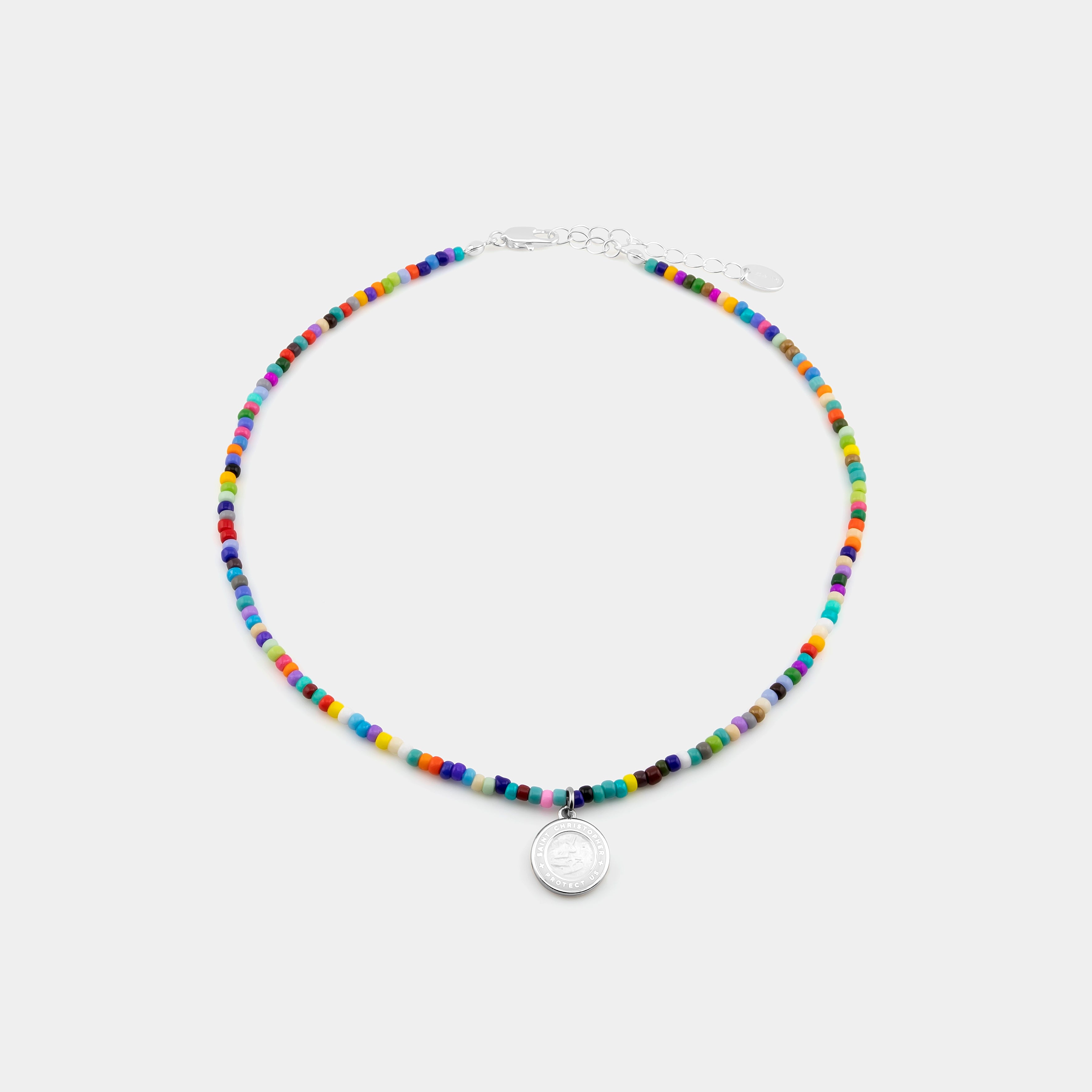 Choker con perline arcobaleno